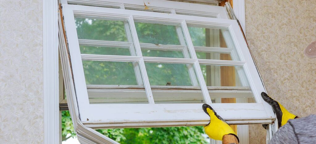 window glass repair step
